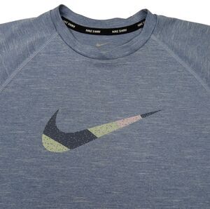 Nike Swim DRI-FIT Sz Small Men Hydroguard Essential Shirt Long Sleeve Large Logo